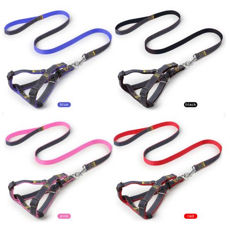 卸売カラフルデニム犬リード。