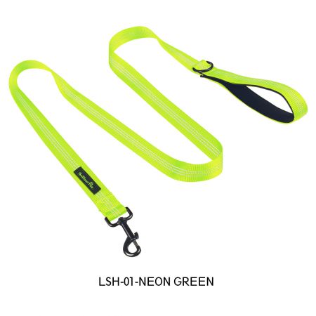 طوق كلب نايلون أخضر نيون للكلاب الصغيرة.