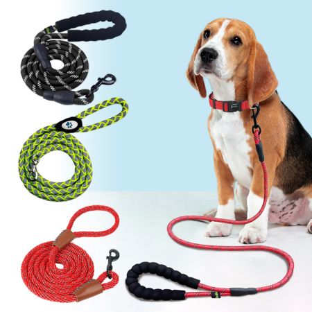 卸売反射ロープ犬リード - 環境にやさしいローブ犬リード。