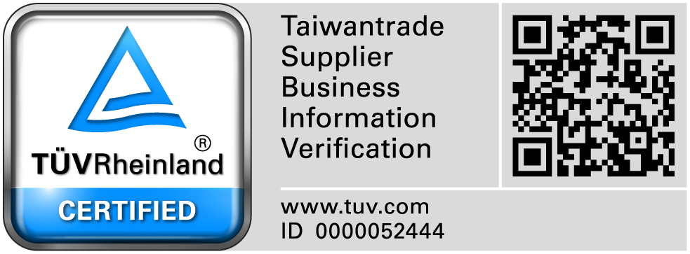 व्यापार सूचना TÜV Rheinland Taiwan Ltd. द्वारा सत्यापित है।