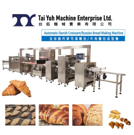TY-6666 स्वचालित डेनिश / क्रोसॉन्ट / रशियन ब्रेड बनाने की मशीन - क्रोसॉन्ट रशियन ब्रेड फॉर्मिंग मशीन