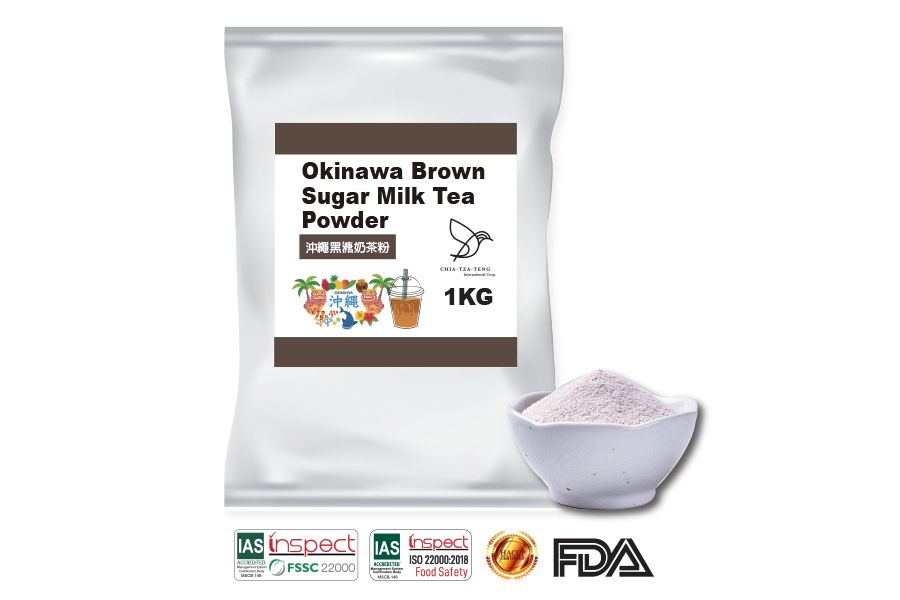 Poudre de lait au sucre brun d'Okinawa - Mélange de poudre de thé au lait  d'Okinawa, Fabricant de poudres aromatisantes pour boissons, tout-en-un,  fabriqué à Taïwan