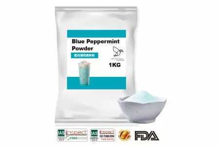 Poudre de menthe poivrée bleue - Poudre d'arôme de menthe en gros.