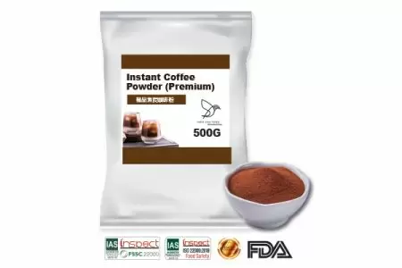 Polvo de Café Instantáneo (Premium) - El polvo de café instantáneo cuenta con un café distintivo con un profundo aroma tostado.