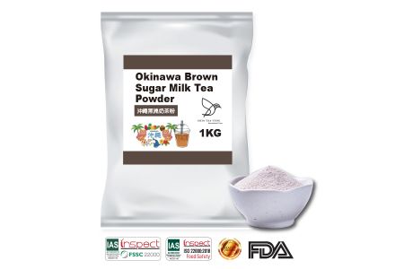 Polvo de té con leche de azúcar moreno de Okinawa
