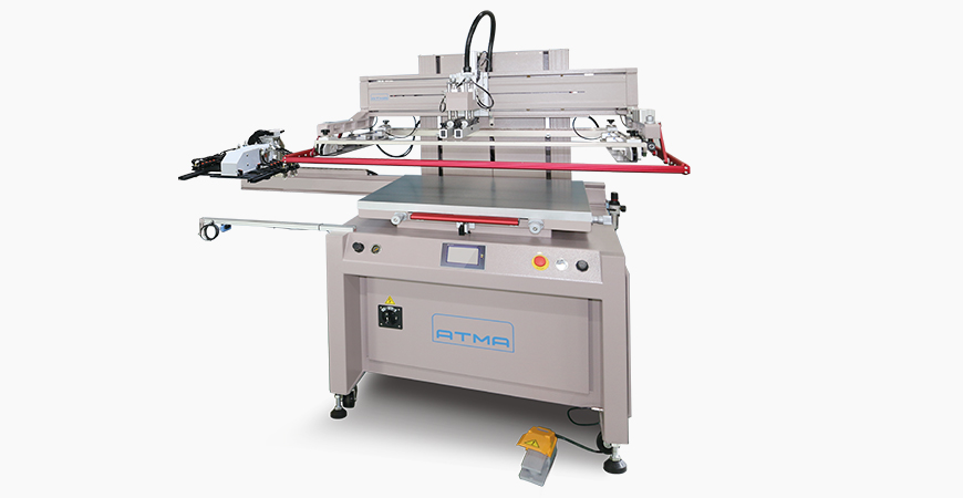 Electric Flat Screen Printer AT-80P/SV is suitable for flat screen printing on flexible / rigid materials such as Membrane Switch, Flexible PCB, Nameplate, Transfer Paper, etcindustrial products.