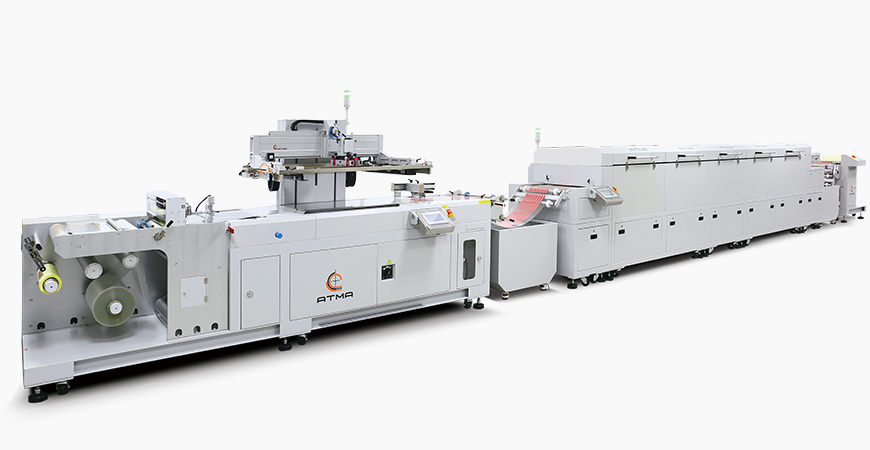 Combined with unwinder + sensor registering screen printe + composed dryer (IR + hot air) + auto winder, connected into automatic printing line.