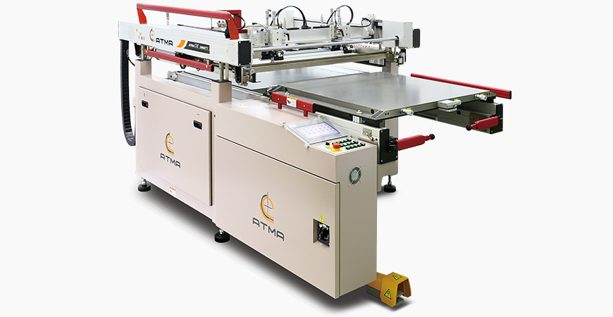 Twin table interchange in and out, one table at printing position, another table offloading / loading to match perfectly and achieve requirement for quick production.
