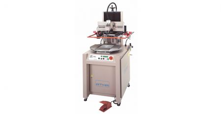 Pneumatic Index Table Screen Printer - This model is suitable for screen printing small size on various materials as plastic, acrylic, metal, glass, etc.