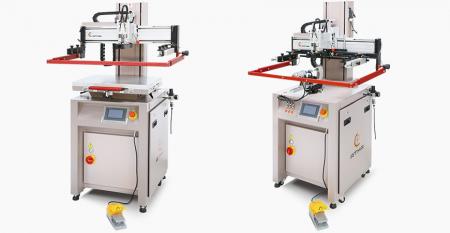 Impresora de pantalla plana / curva eléctrica mini. - Impresora de pantalla plana / curva eléctrica, bajo agotamiento de presión de aire, pantalla vertical que sube y baja rápidamente, posicionamiento preciso.