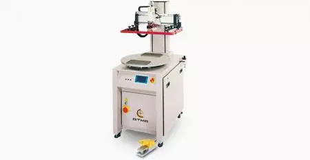 Electric Index Table Flat Screen Printer - Electric Index Table Screen Printer, low compressed air exhaustion, screen vertical up down, precise positioning, digital touch-screen control panel.