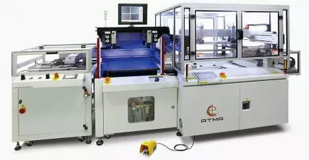 Automatic CCD Registering Screen Printer (thin film) - Realize touch control diverse products evolution toward direction of  light weight, thin, short and small, duly satisfies with customerâs goal of  massive production.