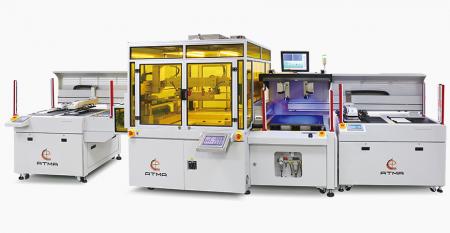 Automatischer CCD-registrierender Dünnschicht-Bildschirm-Drucker (Zwischenlage) - Spezielles Siebdruckverfahren für dünne Filme, Be- und Entladen zur Hinzufügung einer Zwischenlageisolierung, um sicherzustellen, dass die Substrate gestapelt werden, ohne zu zerkratzen