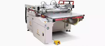 Semi-Auto Siebdrucker - ATMA Viersäulen-Schiebetisch-Siebdrucker