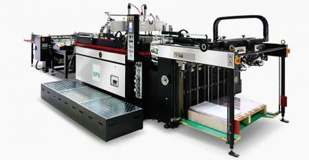 SPS Plně automatický dvouprůtokový STOP válcový tiskový stroj (max. formát listu: dvouprůtokový 520X500mm, jednoprůtokový 750X1060mm, zdvih čtyř sloupků, vlajkový model)