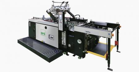 SPSフルオートストップシリンダースクリーン印刷機（最大シート550X750mm、チルトスクリーンリフト、プライムラインラグジュアリークラス）