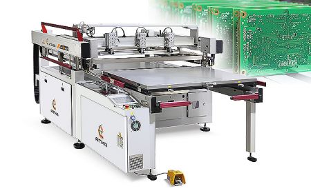 Twin Table Plug-via Screen Printer