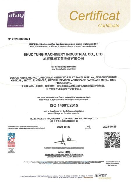 ISO 14001 from Shuz Tung