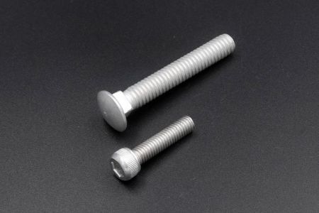 Aluminum Carriage Bolts / Cap Screws - Custom M1.4 - M16 Aluminum Carriage Bolts / Cap Screws