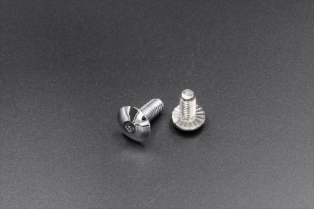 Truss Head Square Drive Machine Screws - M5 x 8 18-8 Serrated Screws with Square Drive
