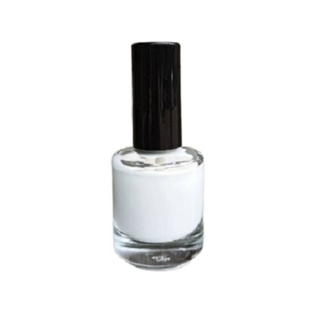 15ml empty cylindrical transparent glass nail polish bottle