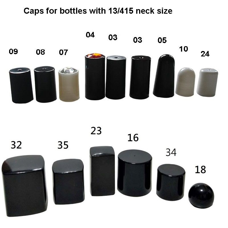 Tappo in plastica per bottiglia di smalto per unghie collo 13/415.