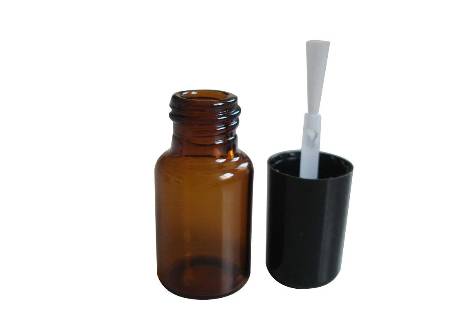 3ml amber glass tube bottle with cap and brush