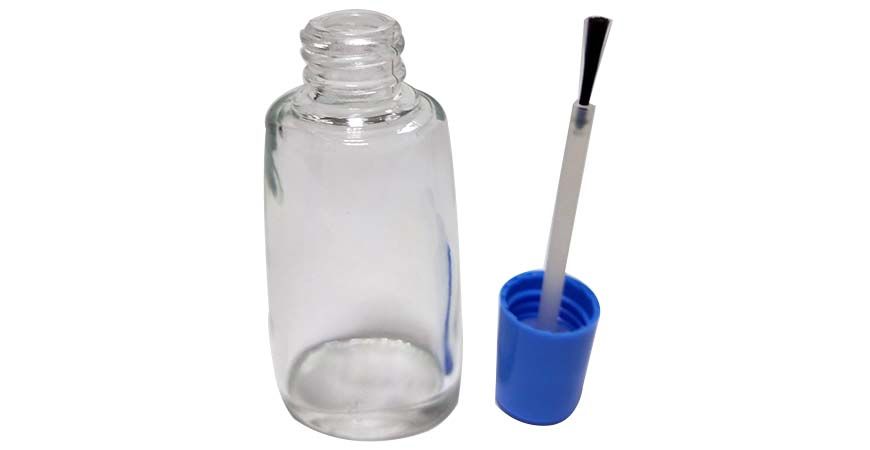 Butelka szklana o owalnym kształcie o pojemności 50 ml z szyjką o rozmiarze 20/415