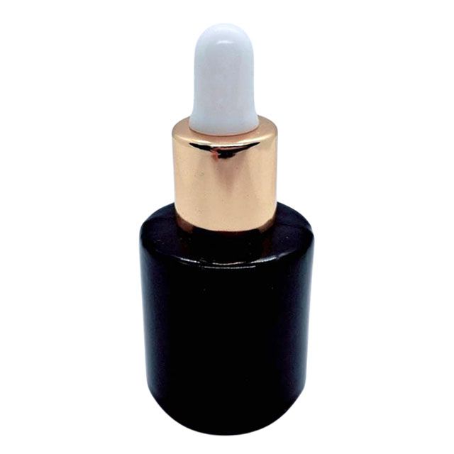 10ml Round Black Glass Dropper Bottle for Cosmetic Essence Serum Oil