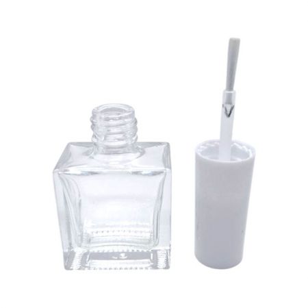 Botella de vidrio con tamaño de cuello 13/415 con tapa de plástico y brocha