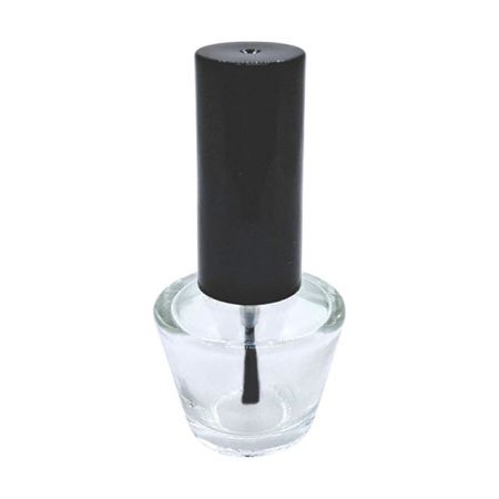 Truncate cone shaped empty nail polish glass bottle