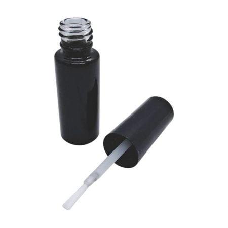 5ml Glass Bottle Coated in Black Color with brush