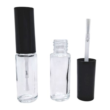 キャップとブラシ付きの5ml円筒形空ガラスボトル