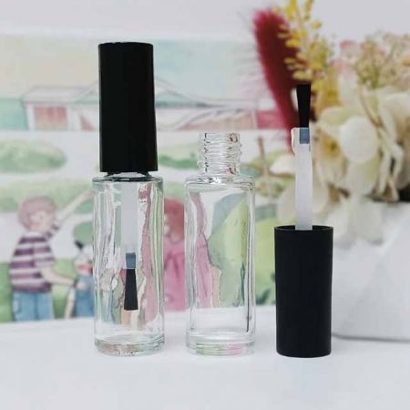 botella de vidrio para esmalte de uñas cilíndrica de 8 ml