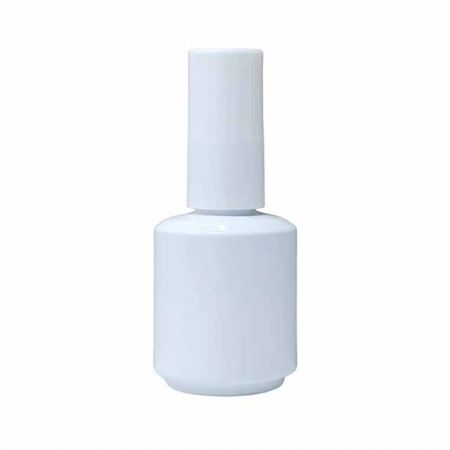 Янтарная стеклянная бутылка 15 мл, покрытая белым для УФ-гелевого лака для ногтей