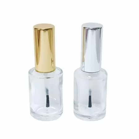 15ml Cylindrial Glass Nail Polish Bottle with An Aluminum Cap Brush - 15ml cylindrical glass bottles