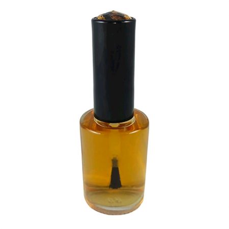15ml glass nail polish bottle with gem cap on the top