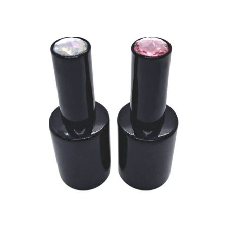 ダイヤモンドをあしらった15mlネイルガラスボトル