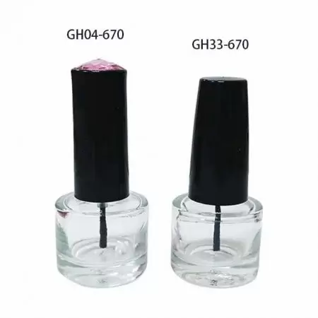 Botellas de vidrio transparente de 6 ml para esmalte de uñas