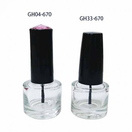 6ml Clear Glass Nail Lacquer Bottles - 6ml glass bottle with #04、#33 cap