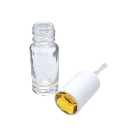 キャップブラシ付きの5ml空ガラスボトル