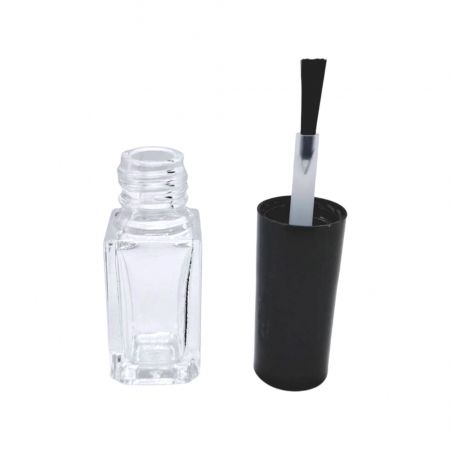 4ml nail polish bottle and black flat brush