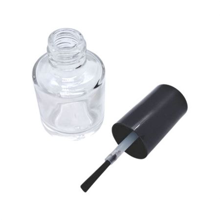 زجاجة أظافر زجاجية أسطوانية