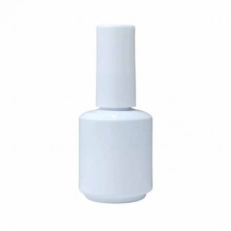 Garrafa de Vidro Âmbar de 15ml Revestida de Branco para Esmalte de Unha de Gel UV - Garrafa de Vidro Vazia de Unha UV de 15ml