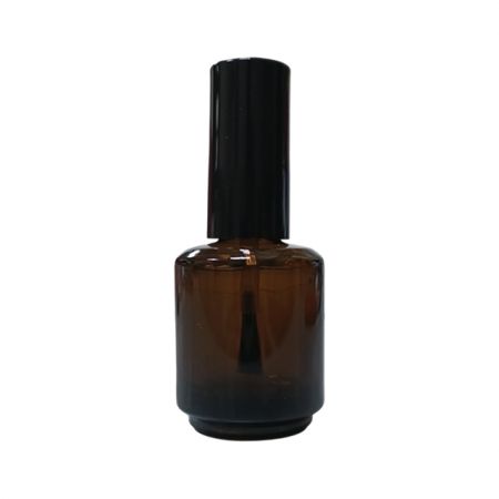 Bottiglia di vetro color ambra da 15 ml con pennello - Bottiglia di vetro ambrato rotonda da 15 ml con pennello