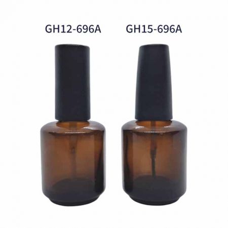 Bottiglia di smalto per unghie in vetro ambrato da 15 ml. - Bottiglia di vetro ambrato vuota da 15 ml.