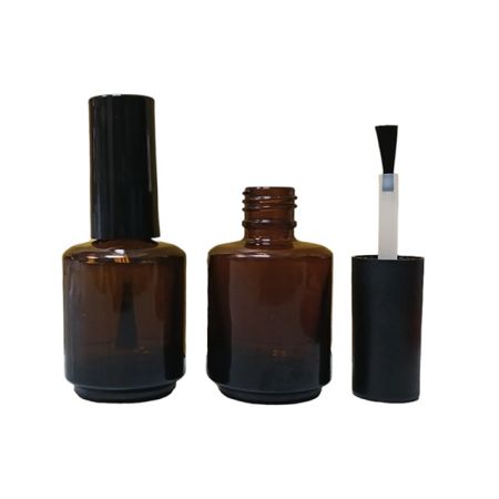 15ml amber glass bottle with brush