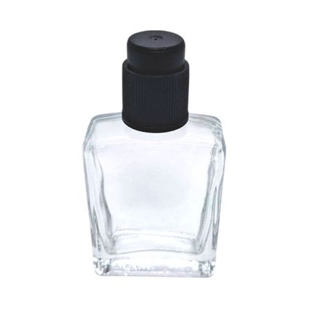 Botella de vidrio vacía rectangular de 15 ml