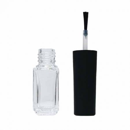 4ml nail polish bottle with #19 matte black cap