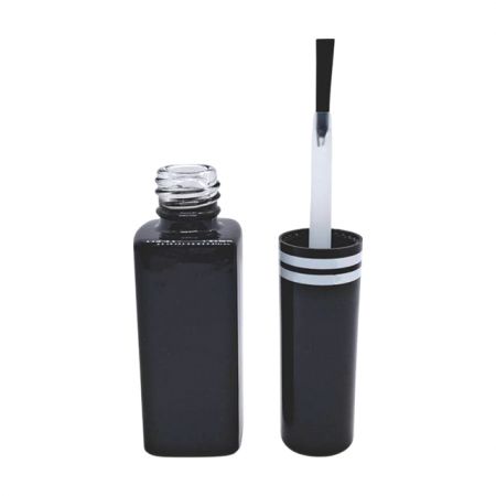 10mlネイルアートボトル、プラスチックキャップとブラシ